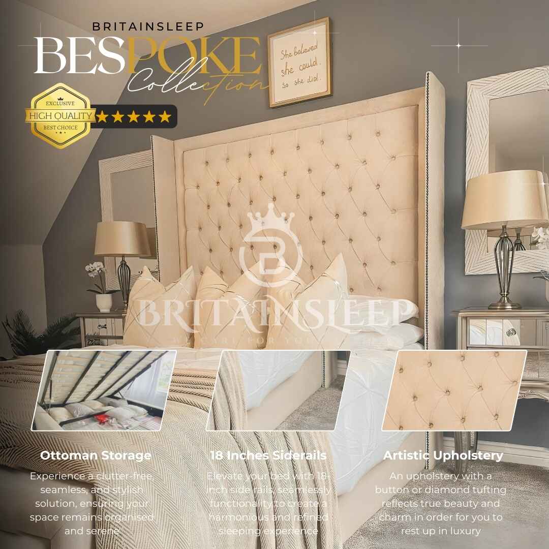 60” Luxury Ambassador Upholstered Bed Britainsleep