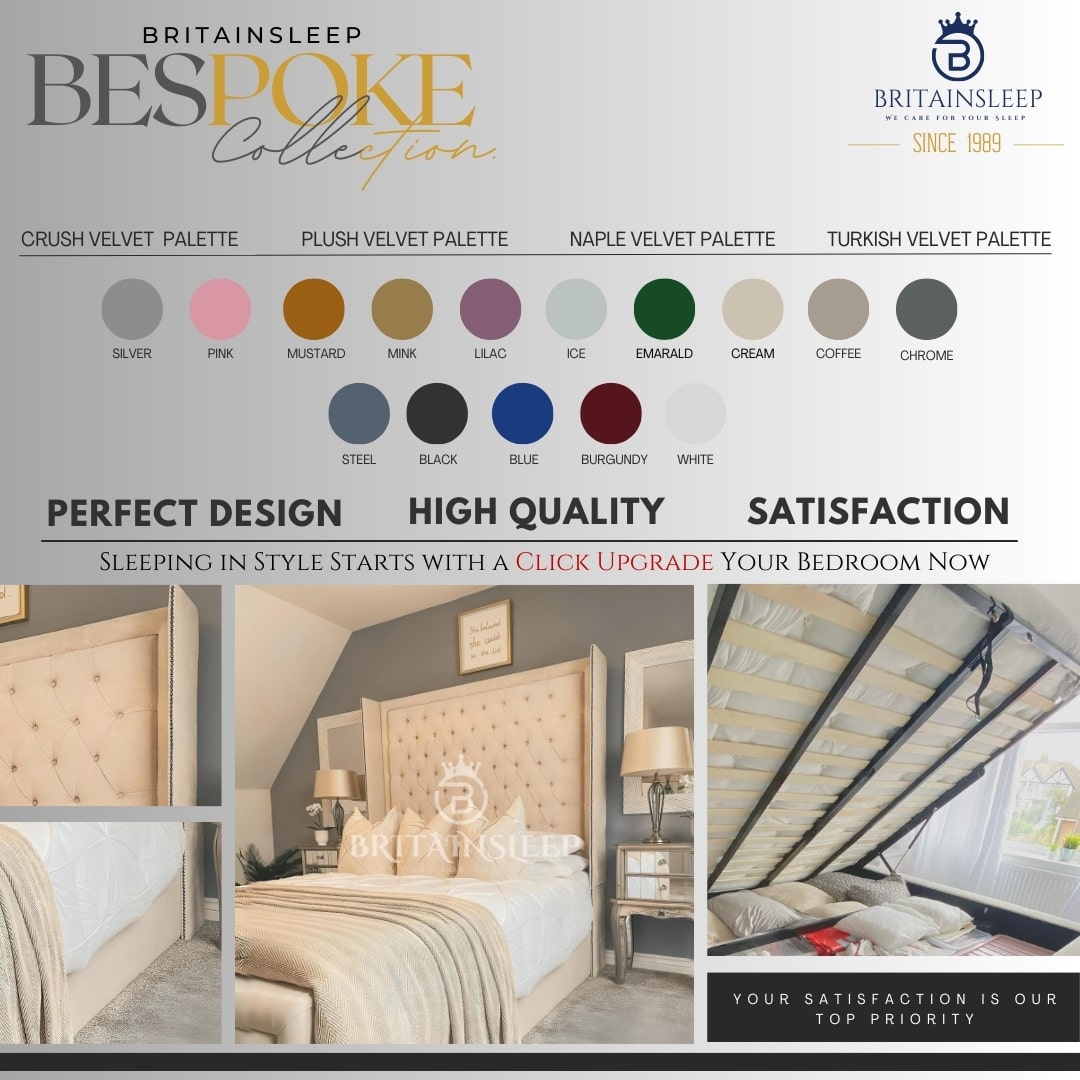 60” Luxury Ambassador Upholstered Bed Britainsleep