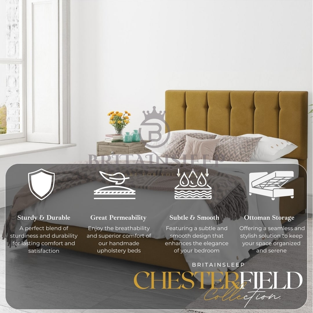 Arizona 50'' Upholstered Bed Frame Britainsleep