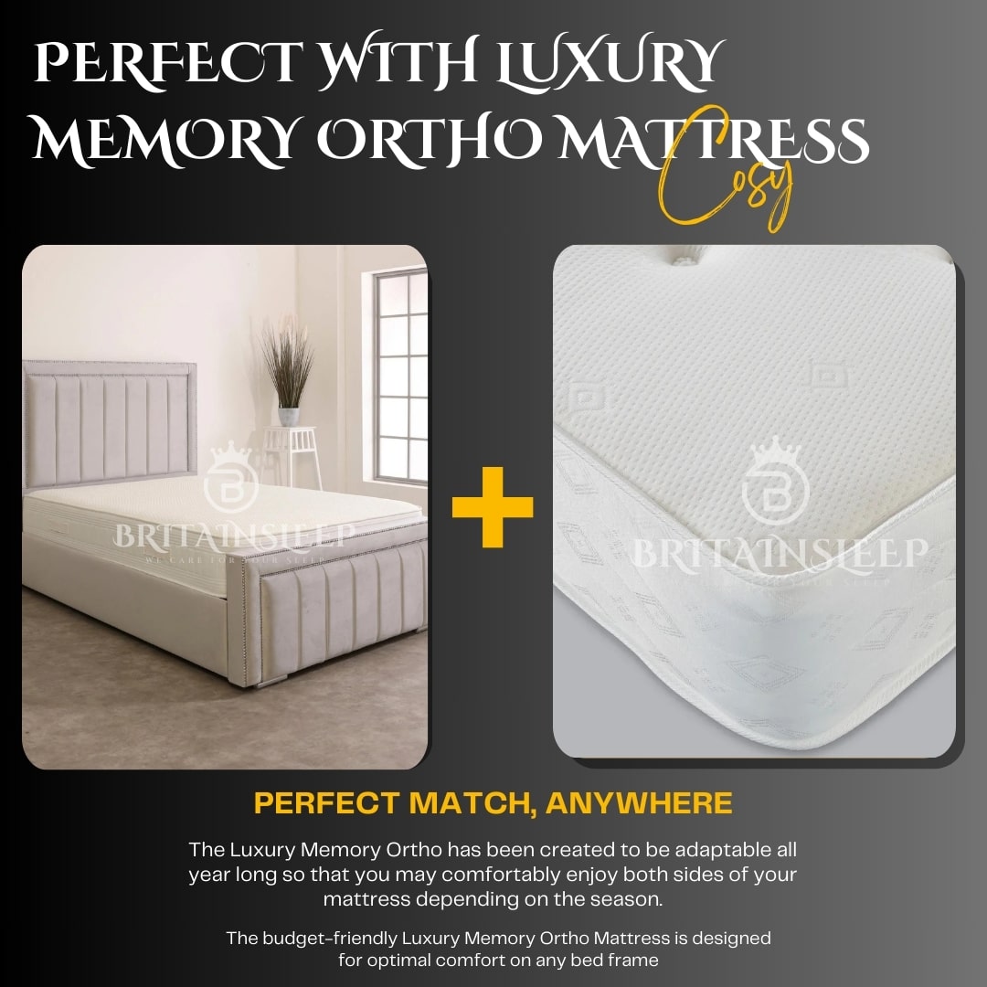 Britainsleep Alton Upholstered Ottoman Storage Bed Frame | Double | Single | Small Double | KingSize | Super King Size Bed Britainsleep
