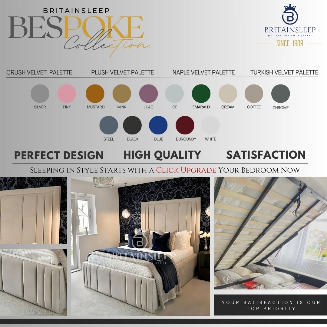 18” Sides Arizona Upholstered Bed/Storage Bed Britainsleep