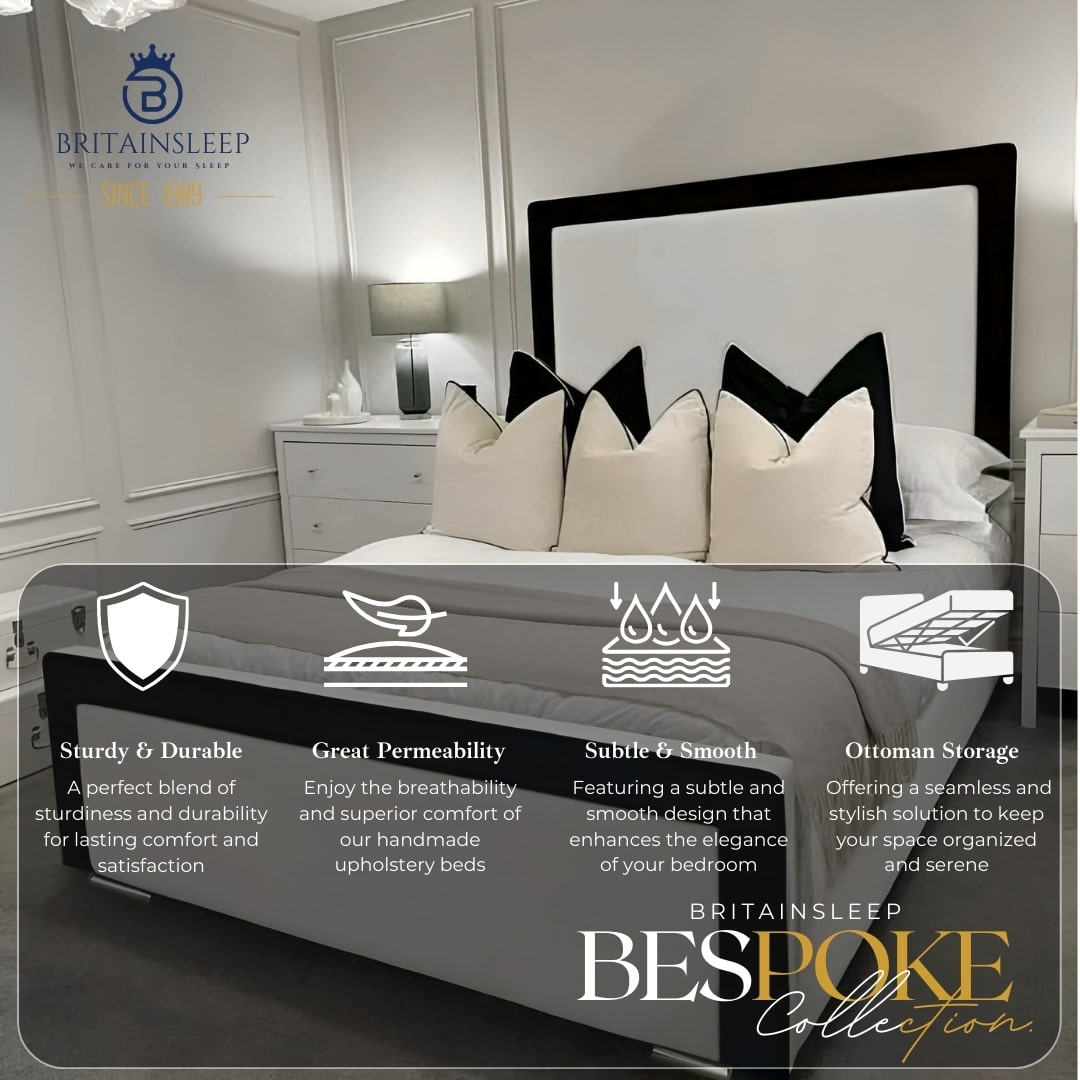 Arizona Piping Upholstered Bed Britainsleep