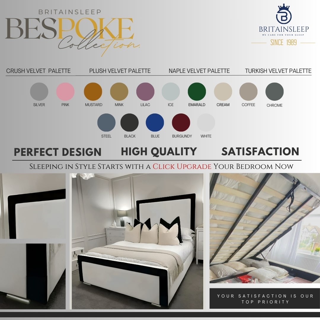 Arizona Piping Upholstered Bed Britainsleep