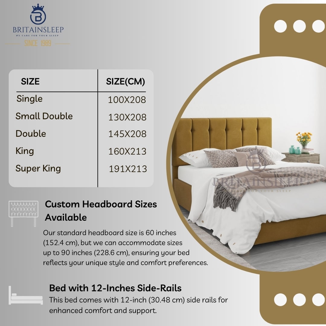 Arizona 50'' Upholstered Bed Frame Britainsleep