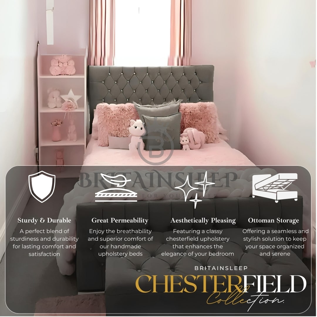 Asher Upholstered Bed Britainsleep