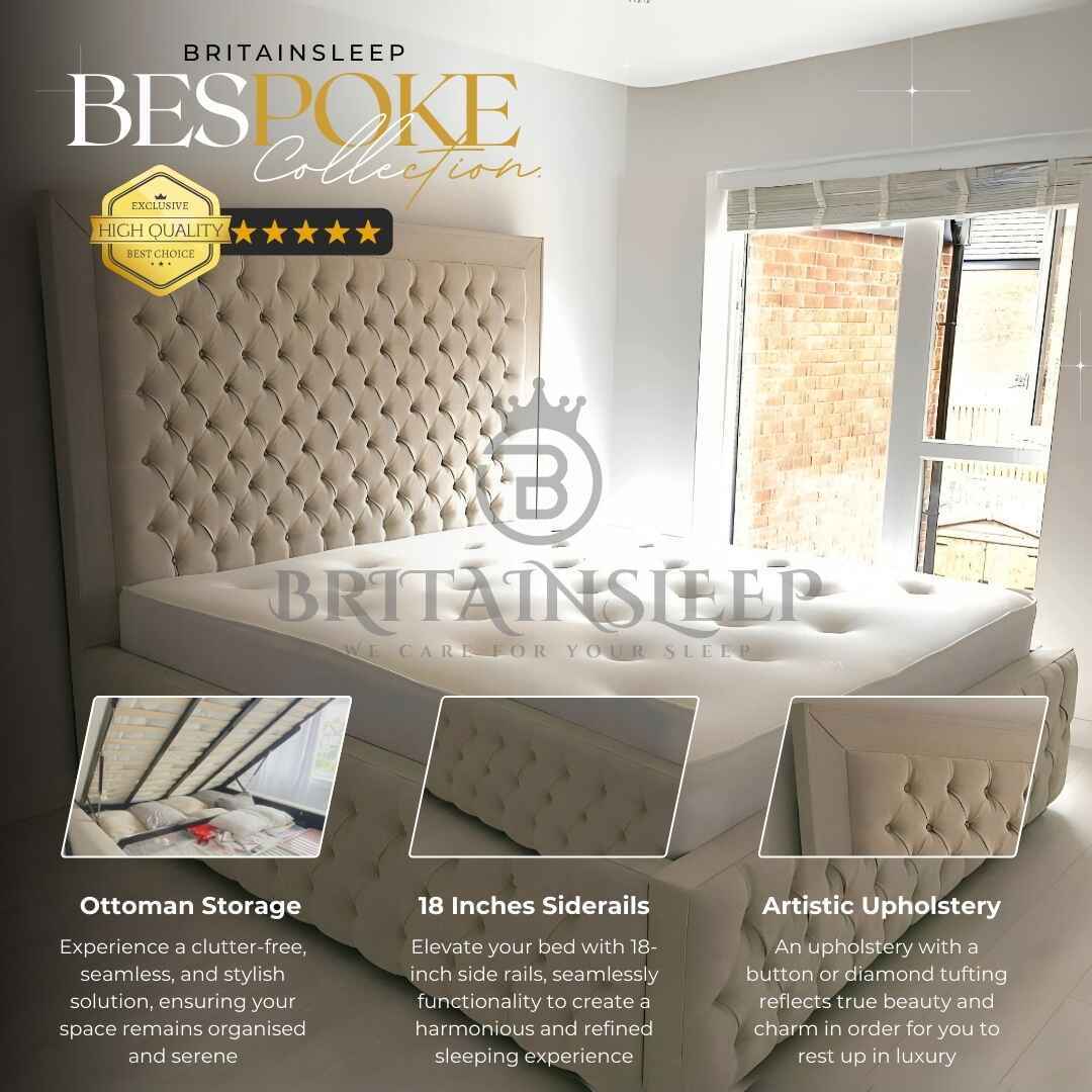 18'' Sides Baumer Upholstered Ottoman Bed Britainsleep