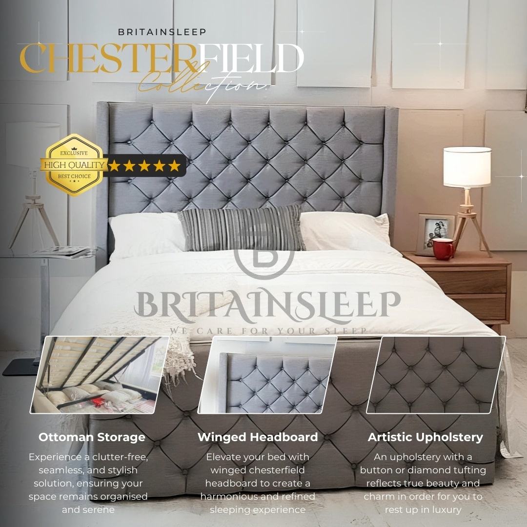 Suede Upholstered Ottoman Bed Britainsleep