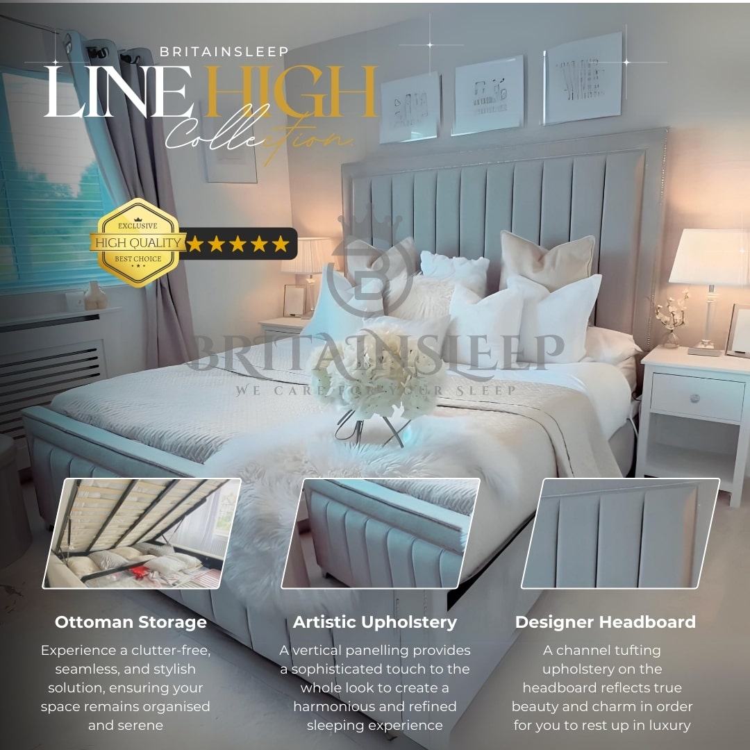Princess Upholstered Storage Option Bed Frame Britainsleep