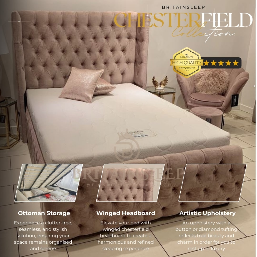 Clemens Upholstered Bed/storage bed/ottoman Britainsleep