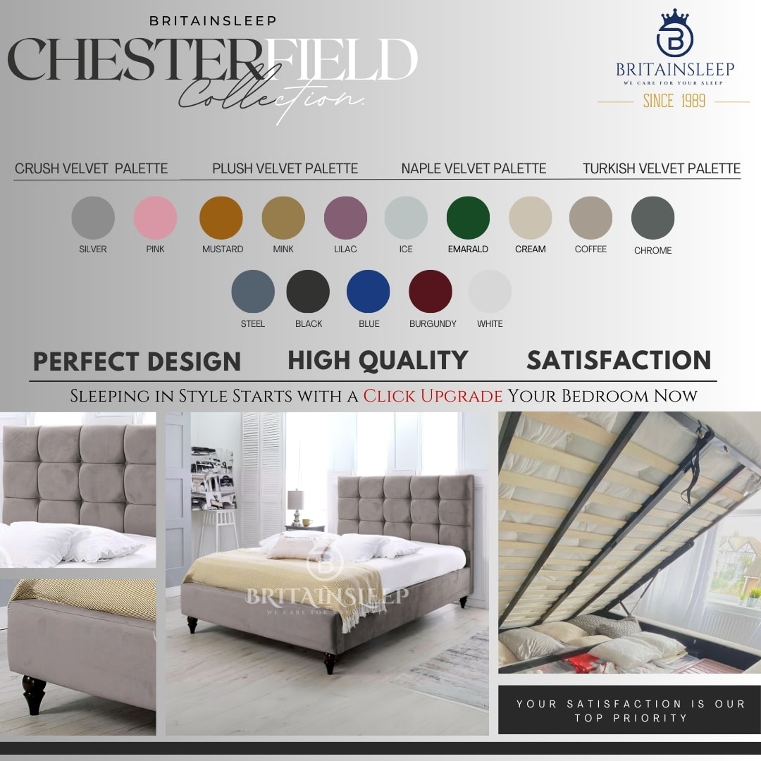 Benedick Cubic Upholstered Ottoman Bed Frame Britainsleep