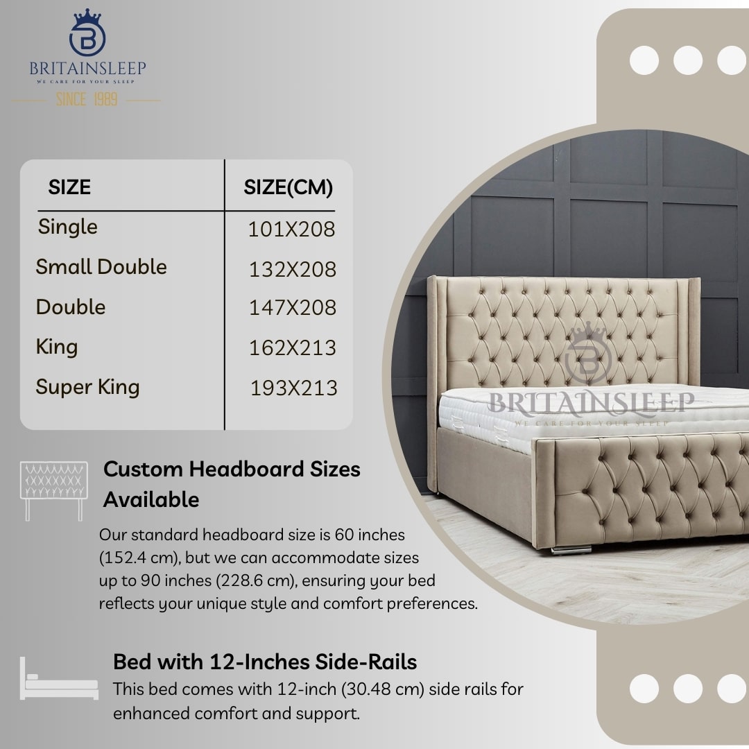 Blum Upholstered Bed Frame Britainsleep