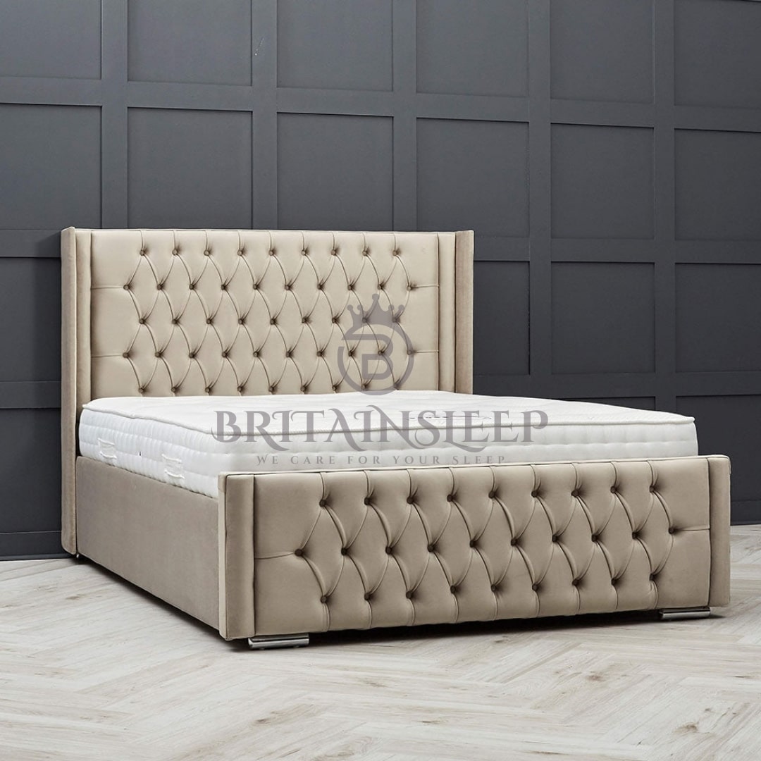 Blum Upholstered Bed Frame Britainsleep