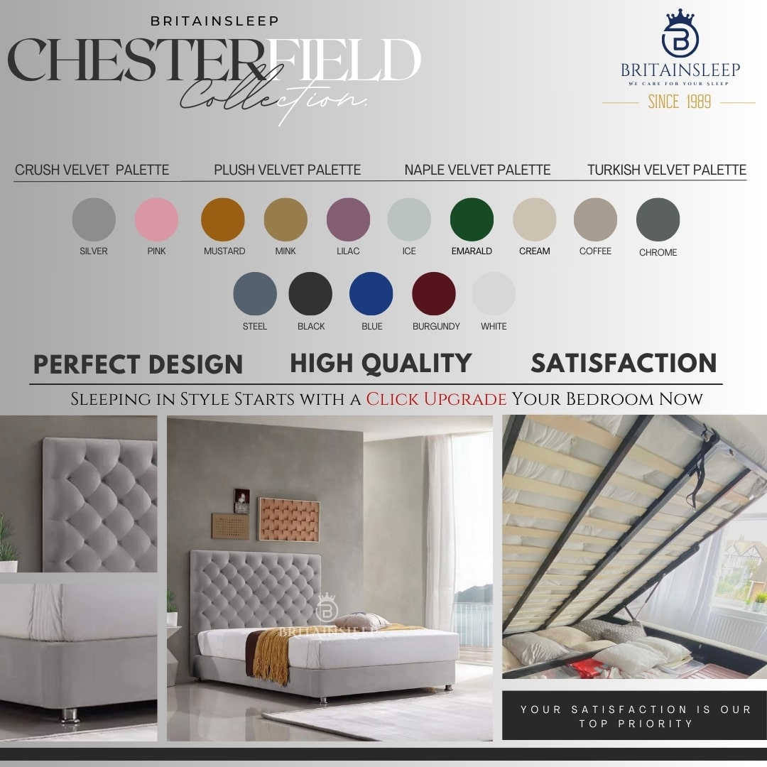 Boston Upholstered Ottoman Storage Bed Frame Britainsleep