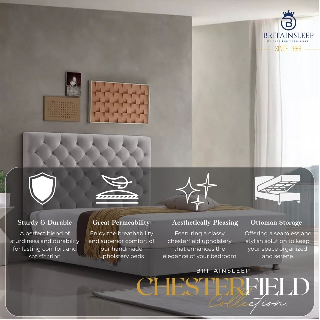 Boston Upholstered Ottoman Storage Bed Frame Britainsleep