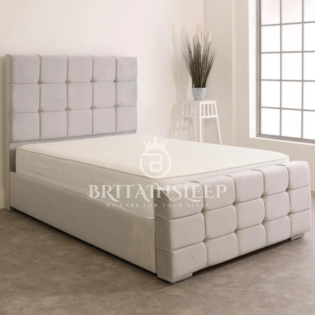 Buckfastleigh Studded Wing Bed Frame Britainsleep