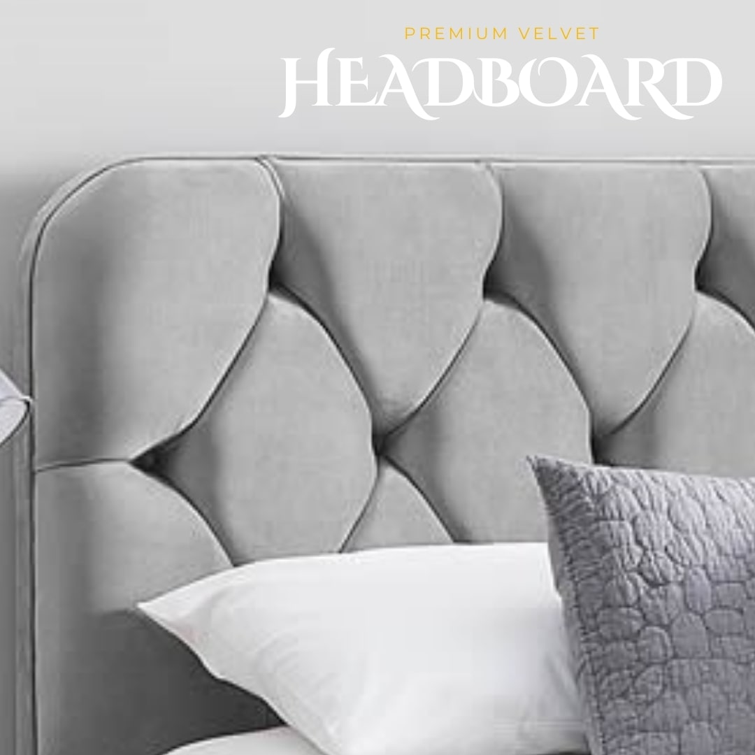 Cambridge Luxury Padded Chesterfield Ottoman Upholstered Storage Bed Britainsleep