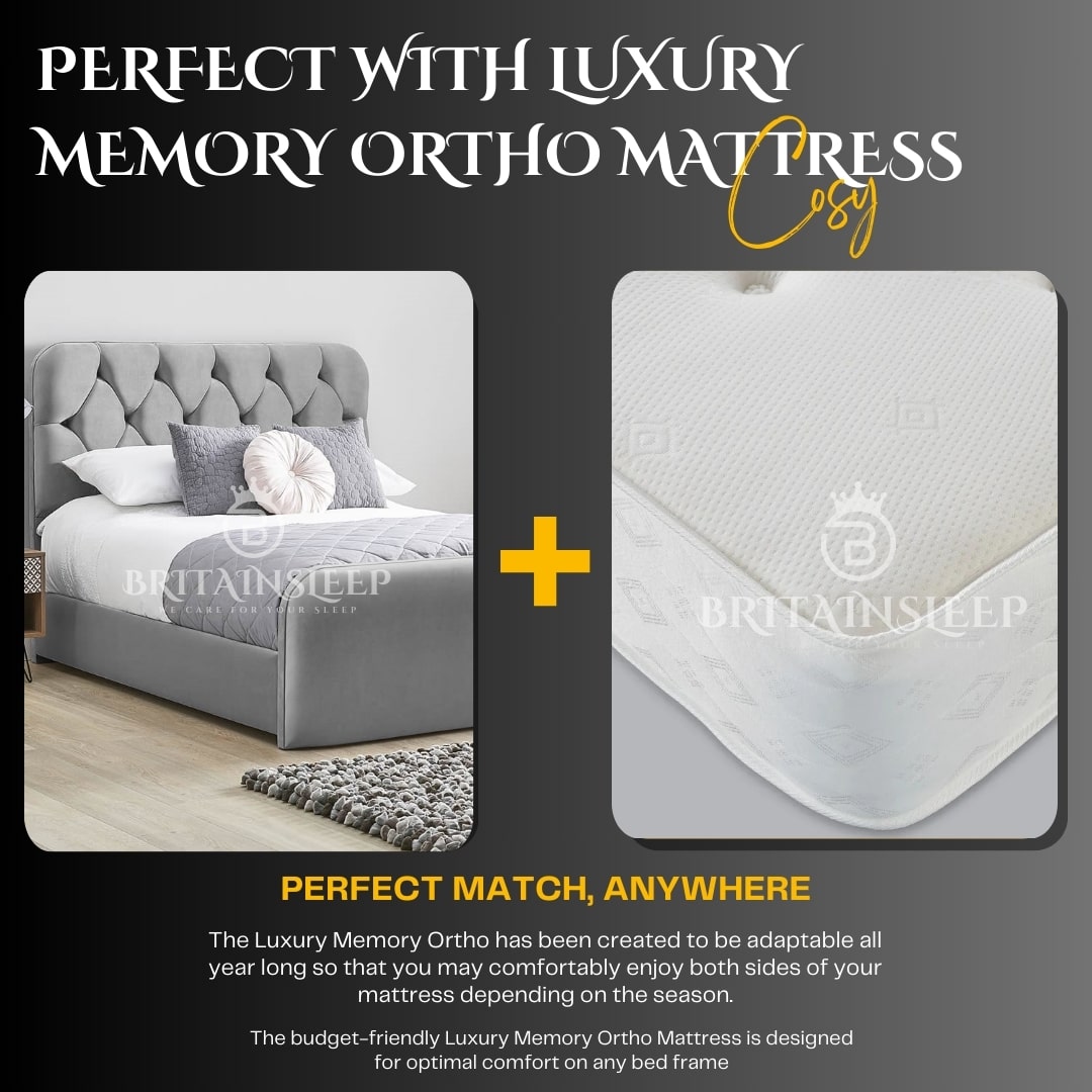 Cambridge Luxury Padded Chesterfield Ottoman Upholstered Storage Bed Britainsleep