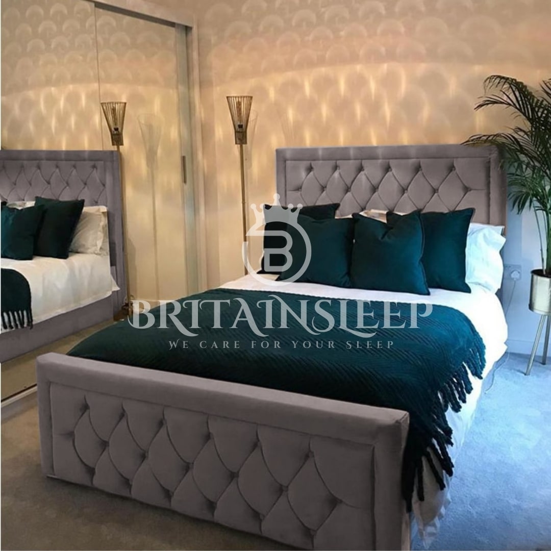 Cambridge Upholstered Bed Frame with Ottoman Storage Options Britainsleep