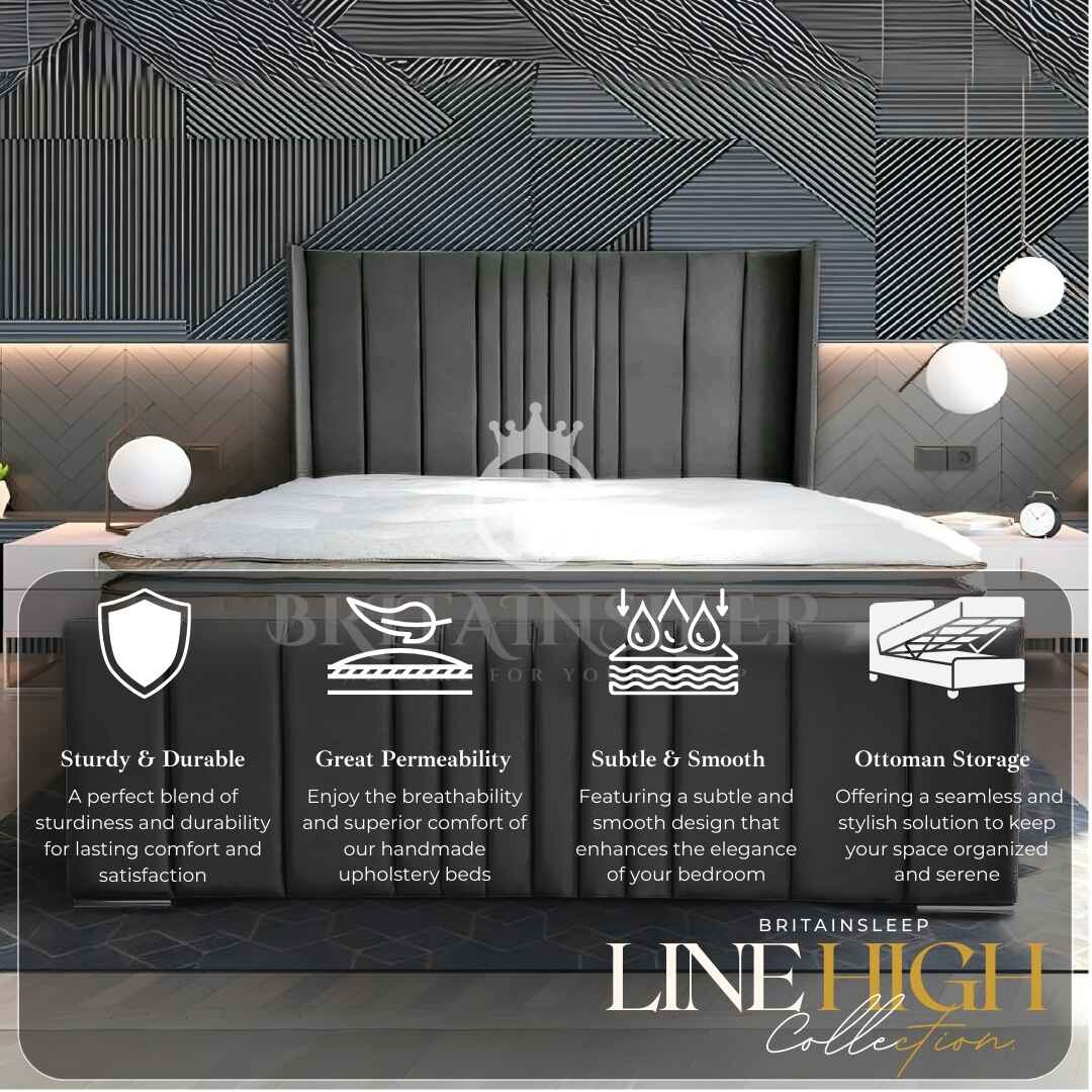 Colorado Ottoman Upholstered Bed Britainsleep