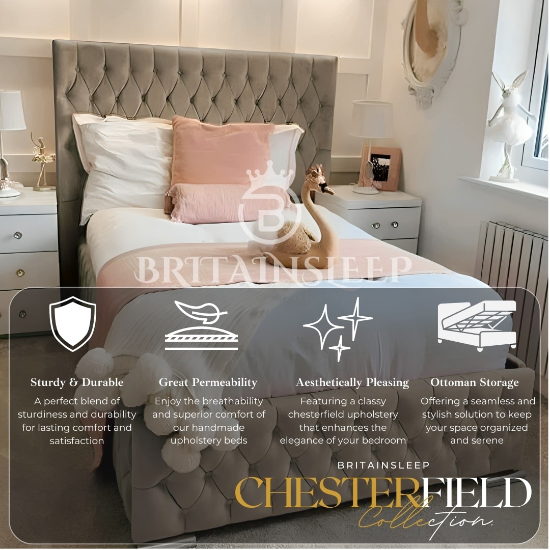 Connell Upholstered Ottoman Storage Bed Britainsleep