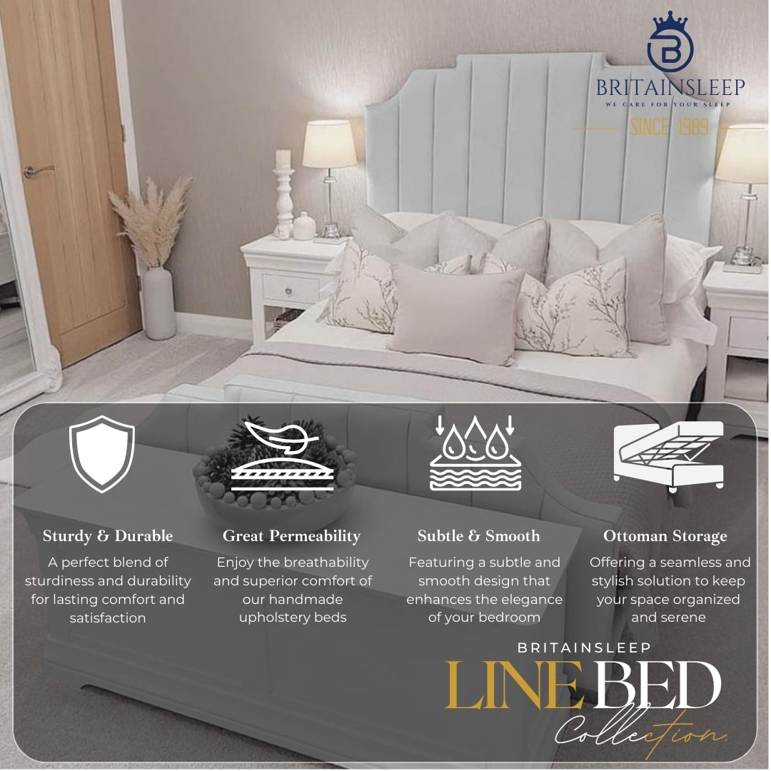 Crown Sleep Ottoman Upholstered Bed Britainsleep