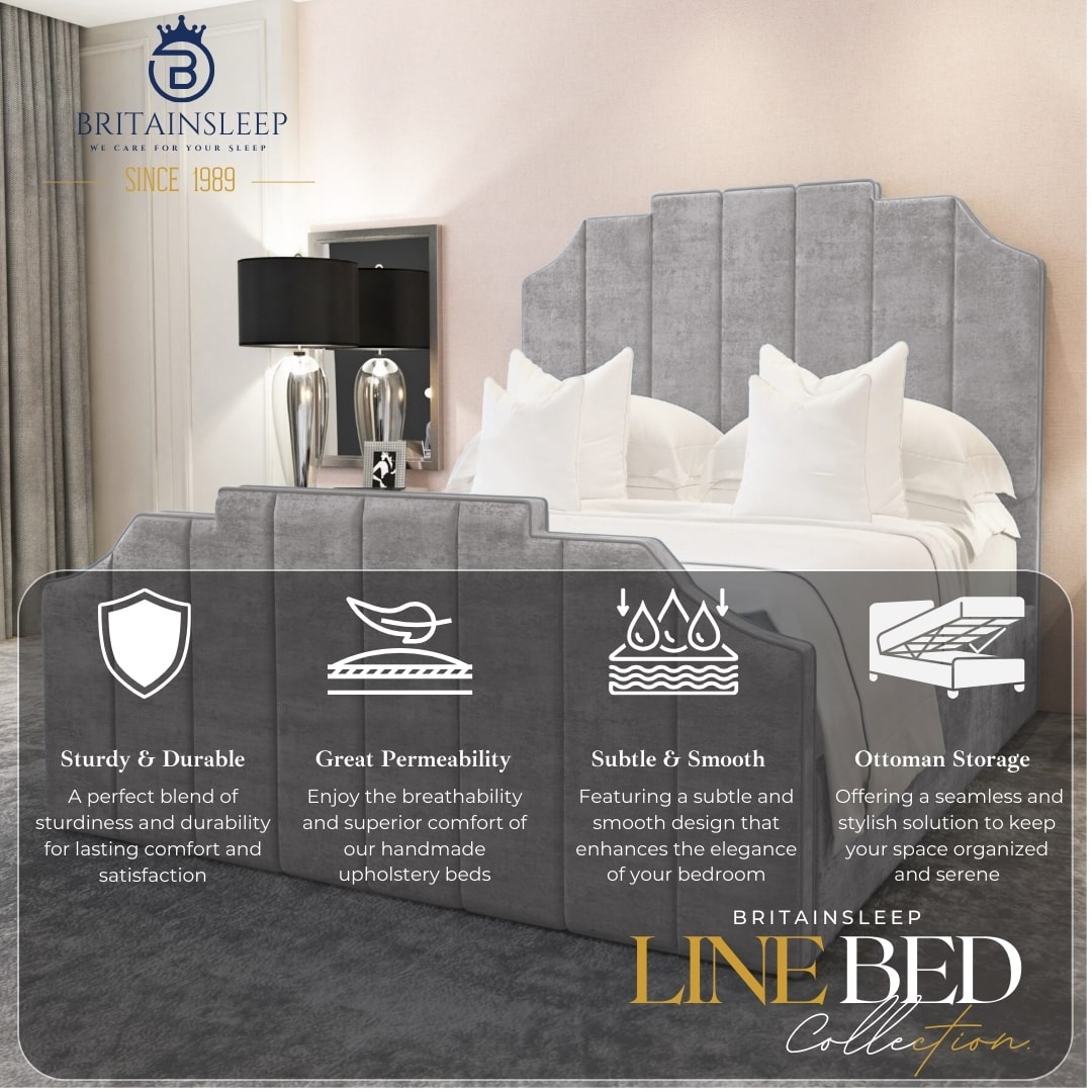 Crown Ottoman Upholstered Bed Britainsleep