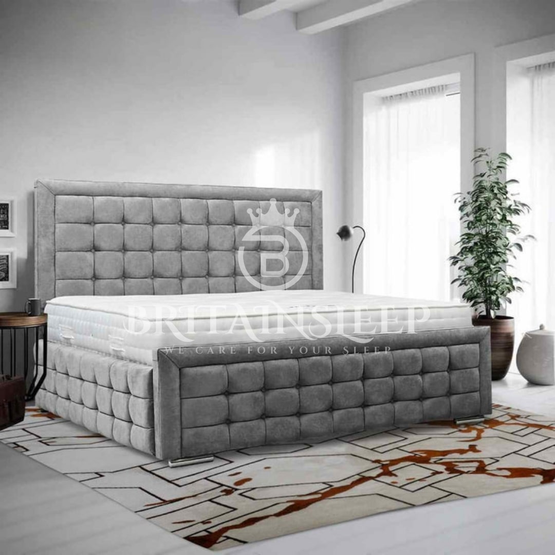 Britainsleep Cryptopodium Upholstered Ottoman Storage Bed Frame | Double | Single | Small Double | KingSize | Super King Size Bed Britainsleep