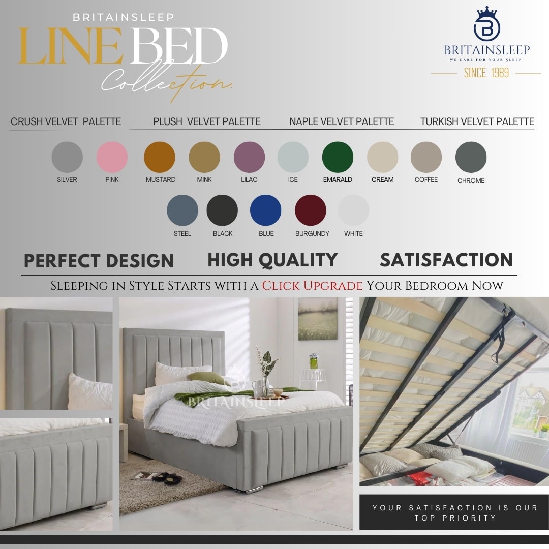 Elicia Line Ottoman Upholstered Storage Bed Britainsleep