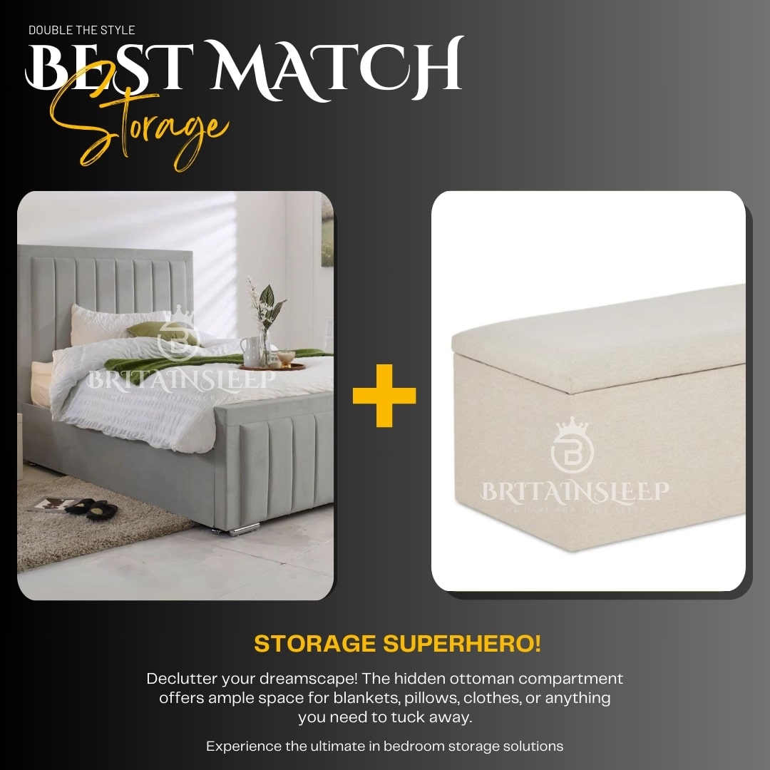 Elicia Line Ottoman Upholstered Storage Bed Britainsleep