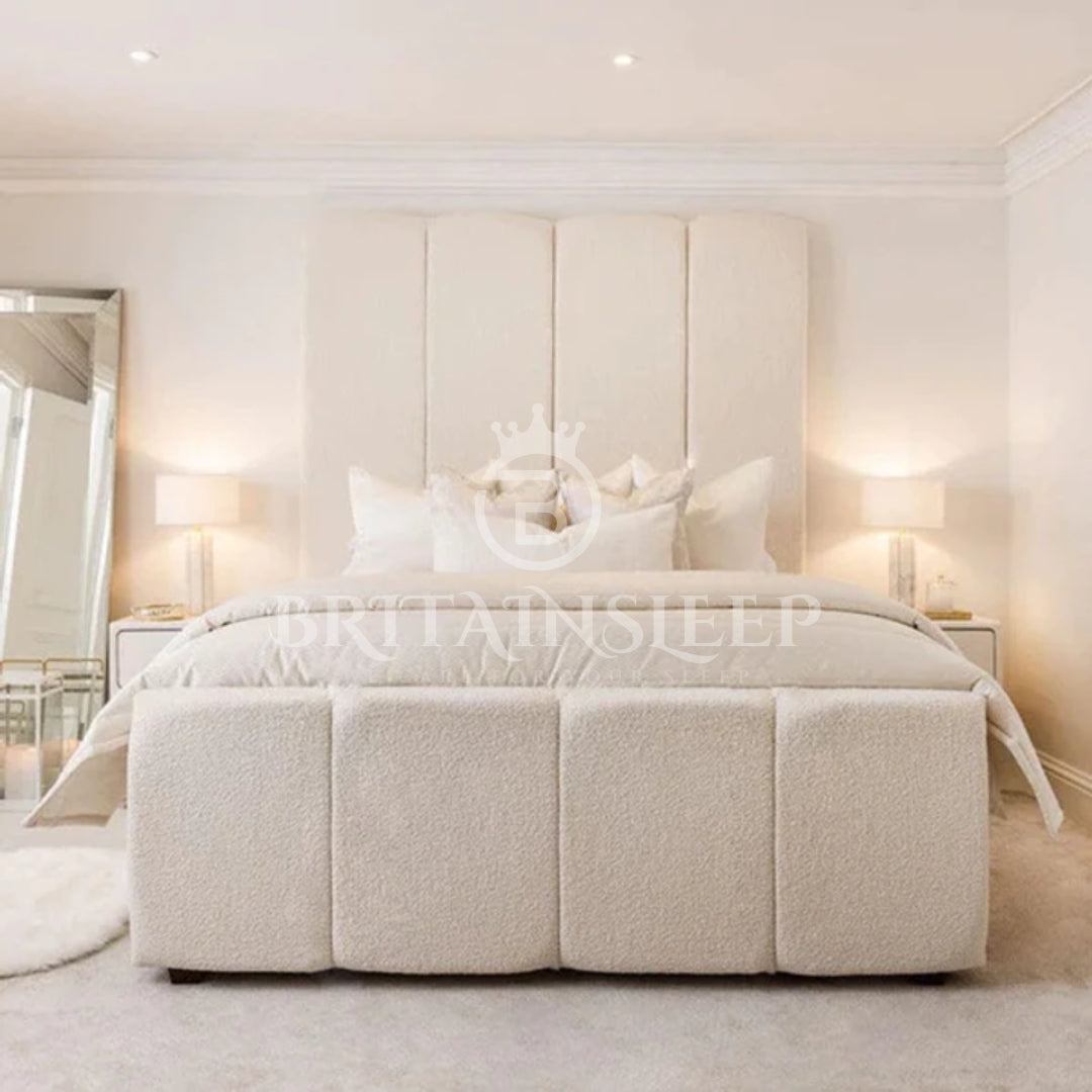 60'' Javier Line High Bespoke Ottoman Upholstered Storage Bed Britainsleep