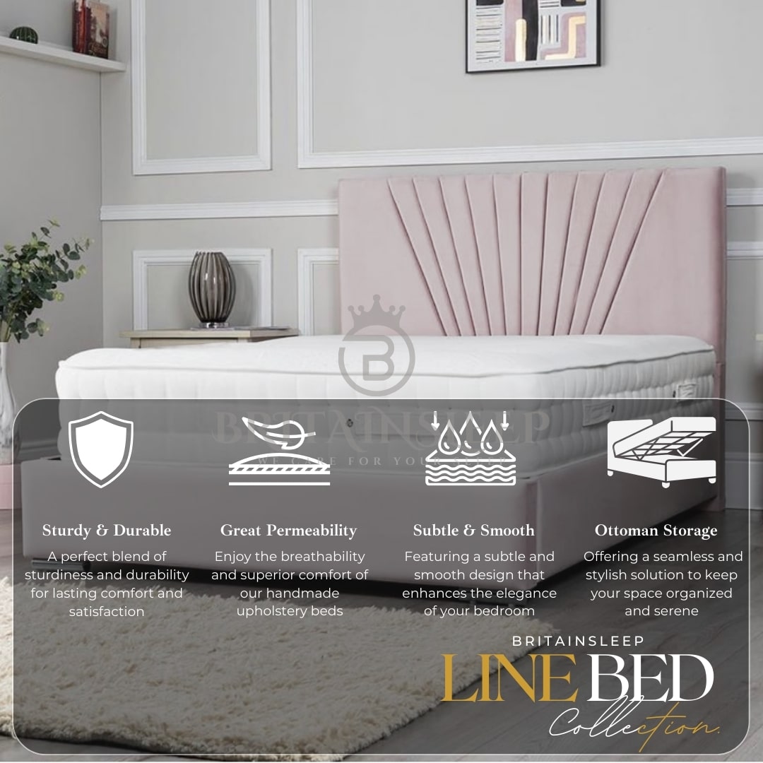 Lexie 50'' Upholstered Bed Frame/Ottoman Storage Bed Britainsleep