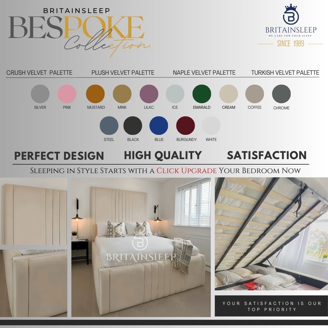 18” Sides Lorenzo Upholstered Bed Britainsleep