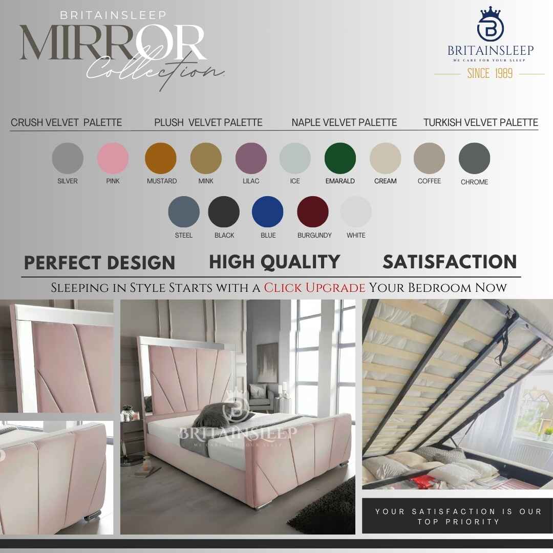 Britainsleep Luxe Elegance Upholstered Ottoman Storage Bed Frame | Double | Single | Small Double | KingSize | Super King Size Bed Britainsleep