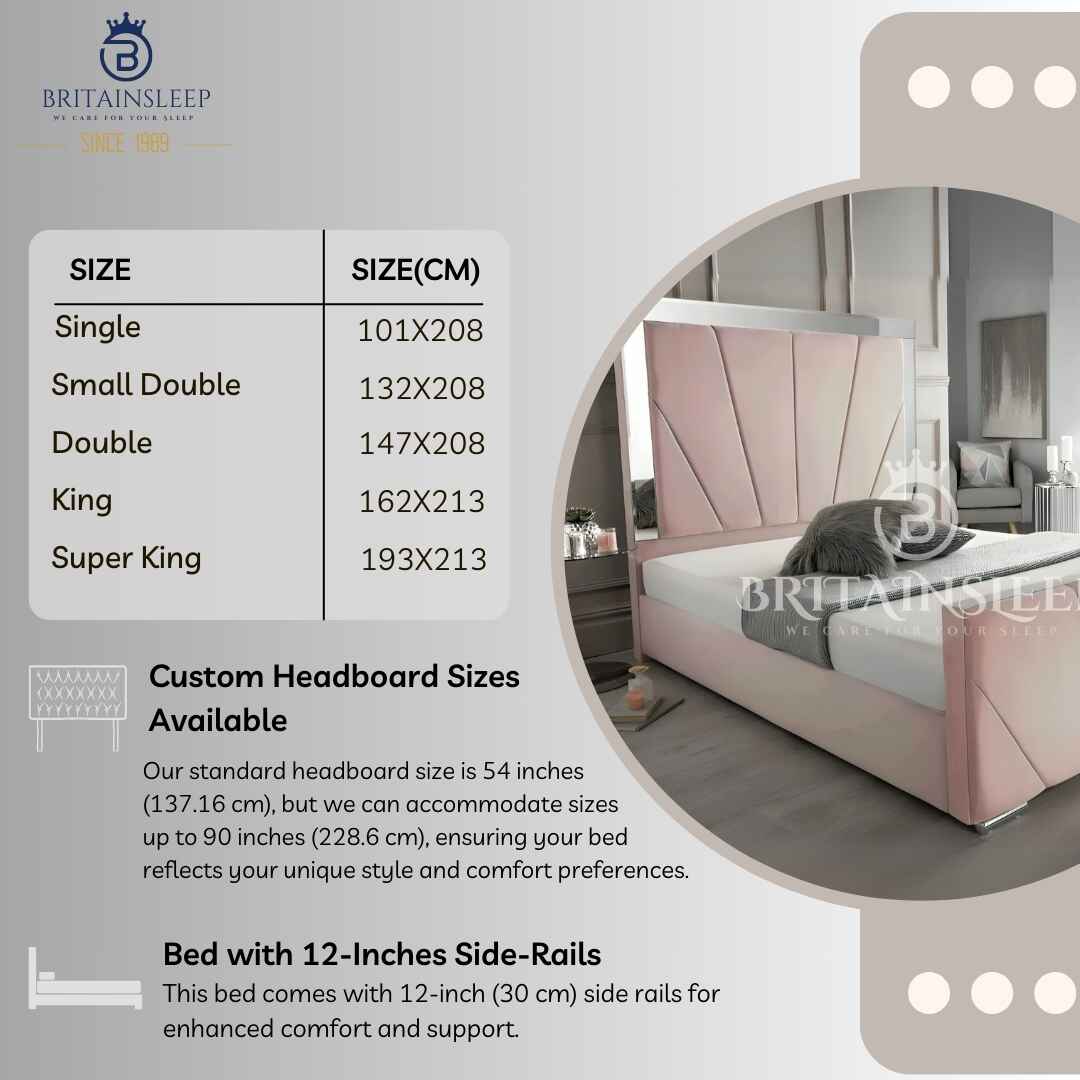 Britainsleep Luxe Elegance Upholstered Ottoman Storage Bed Frame | Double | Single | Small Double | KingSize | Super King Size Bed Britainsleep