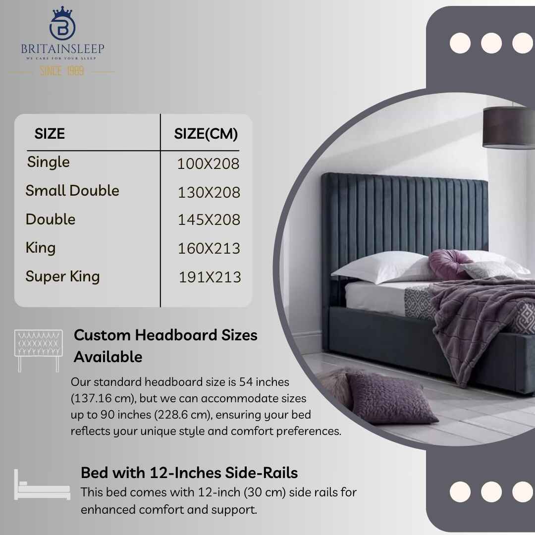 Morgana 50'' Upholstered Bed Frame/ Storage Bed Britainsleep