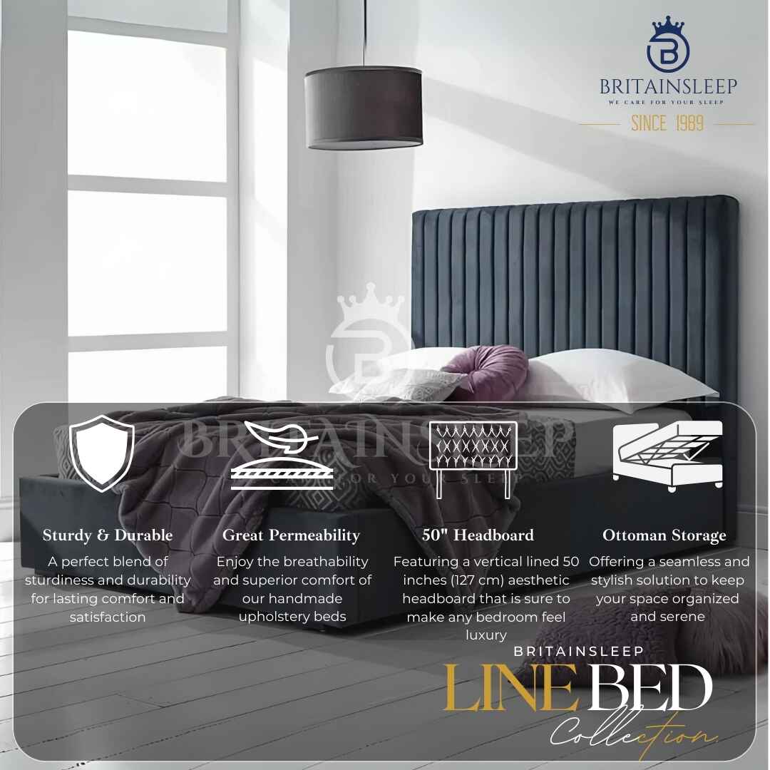 Morgana 50'' Upholstered Bed Frame/ Storage Bed Britainsleep