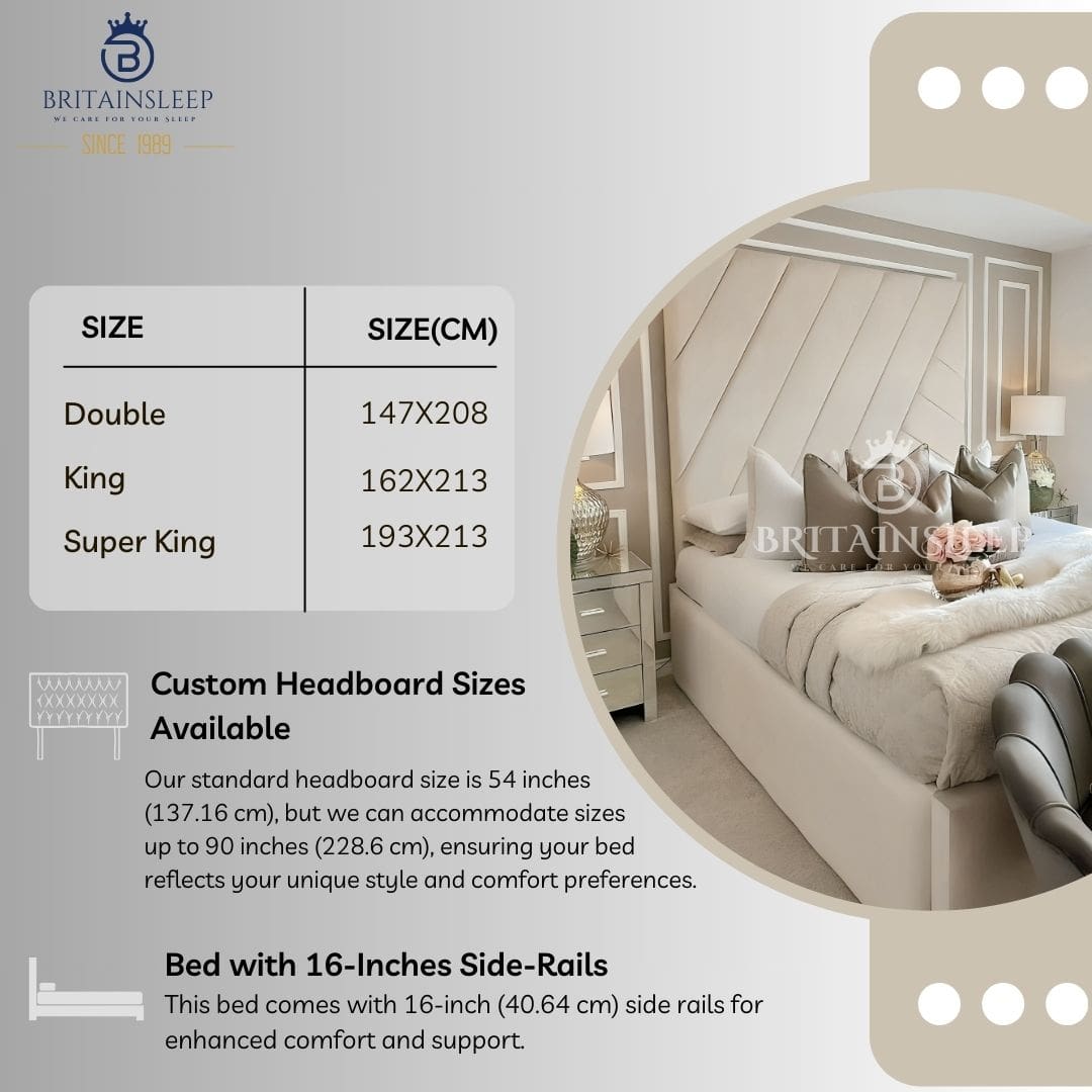 Paragone Line Upholstered Ottoman Storage Bed Frame Britainsleep