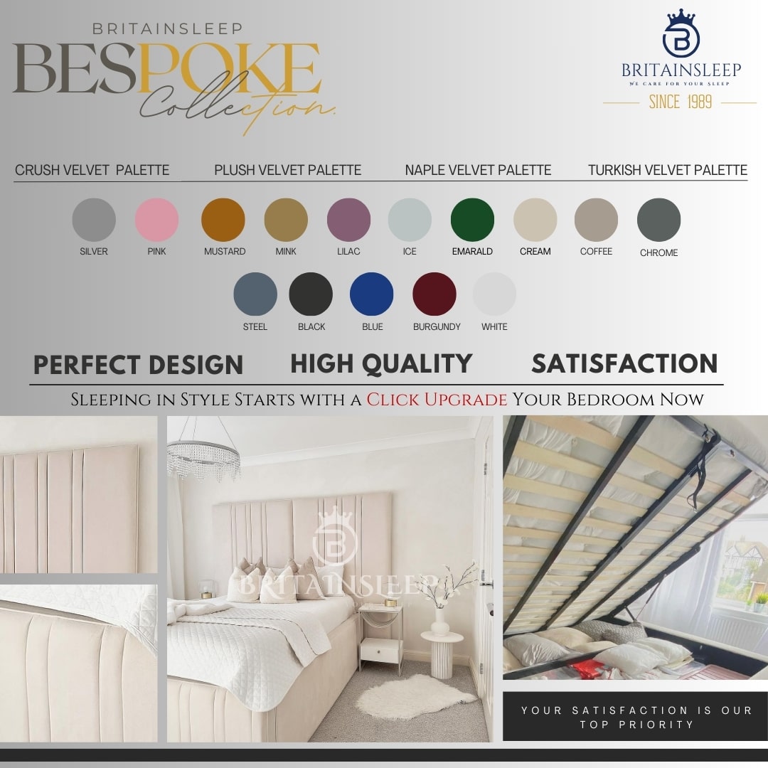 Restive Double Panel Luxury Bed Frame Britainsleep