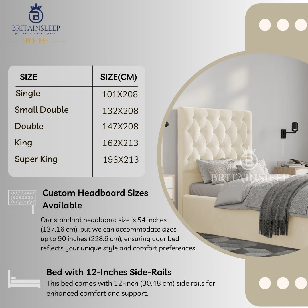 Ramona 50'' Upholstered Ottoman Storage Bed Britainsleep