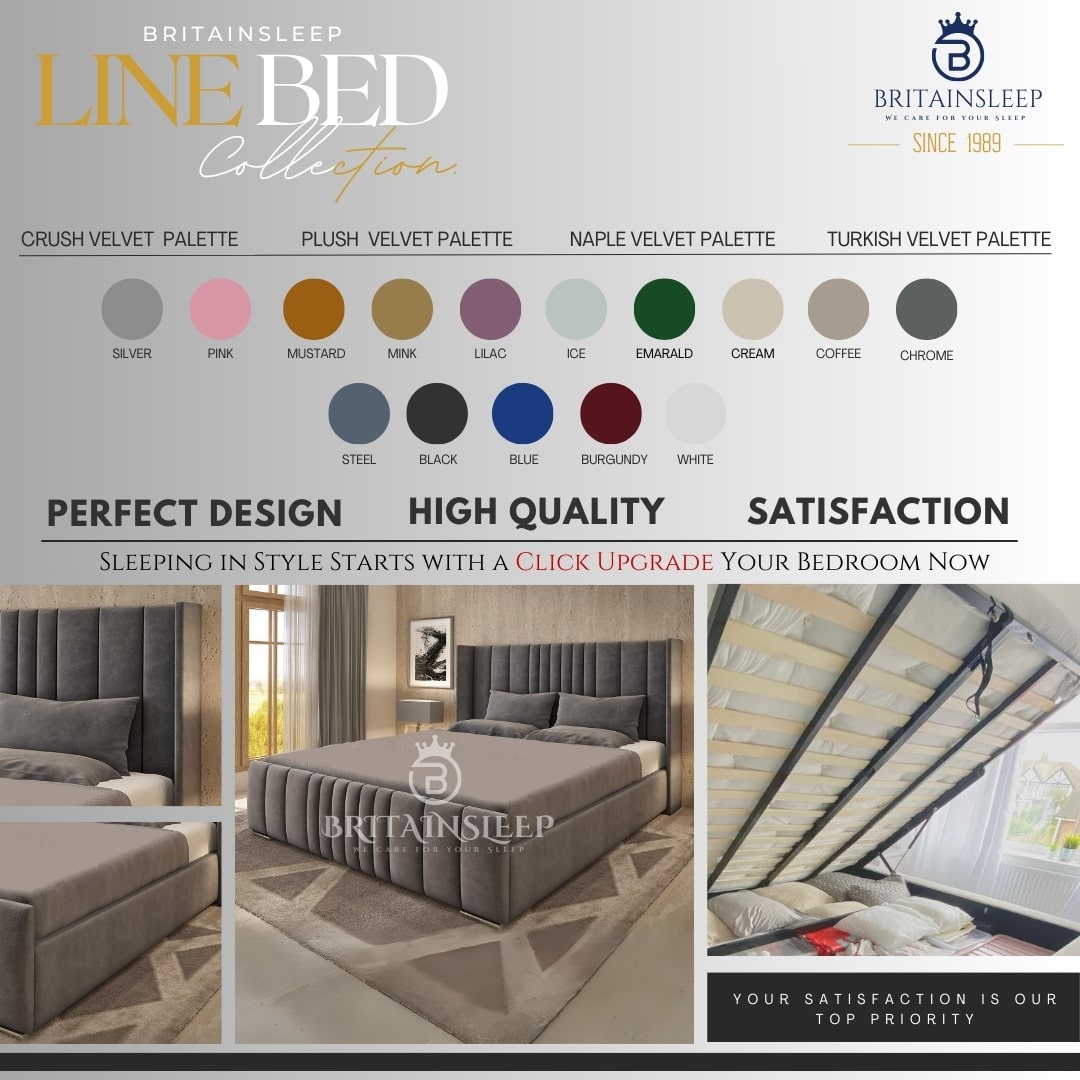 Snooper Winged Upholstered Bed Frame Britainsleep