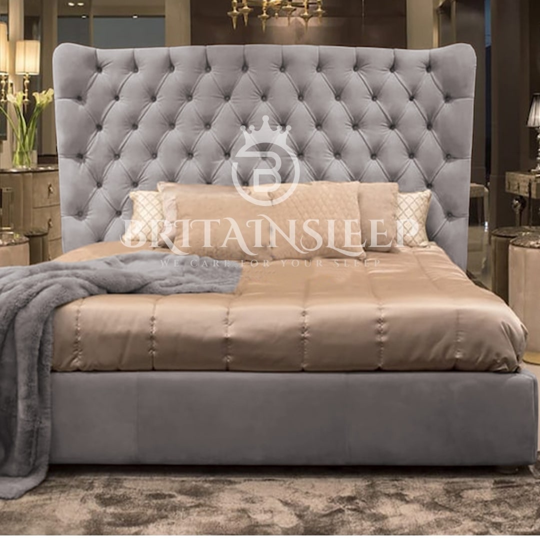 60'' Tall Spanish Head Upholstered Bed Britainsleep