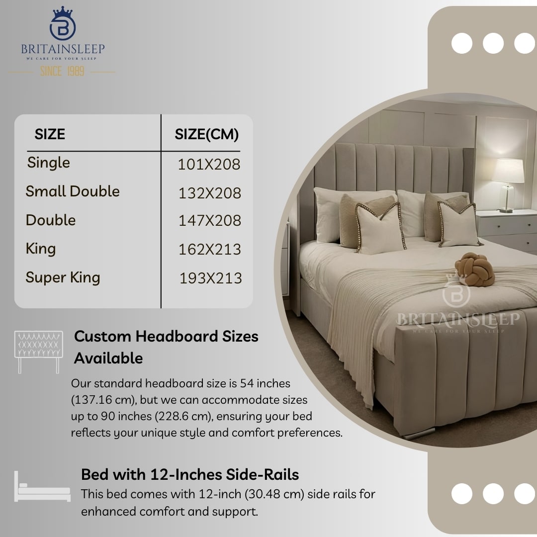 The Milan Wingback Upholstered Ottoman Bed Frame Britainsleep