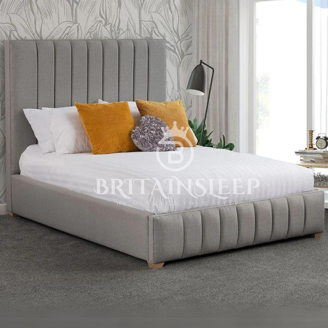 Britainsleep 60'' Warwick Upholstered Ottoman Storage Bed Frame | Double | Single | Small Double | KingSize | Super King Size Bed Britainsleep