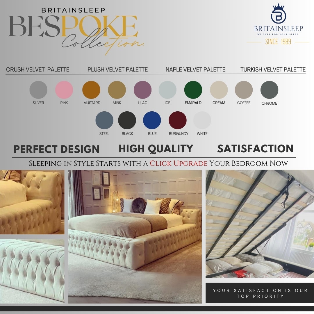 30'' Headboard Whittier Luxury Upholstered Bed Britainsleep