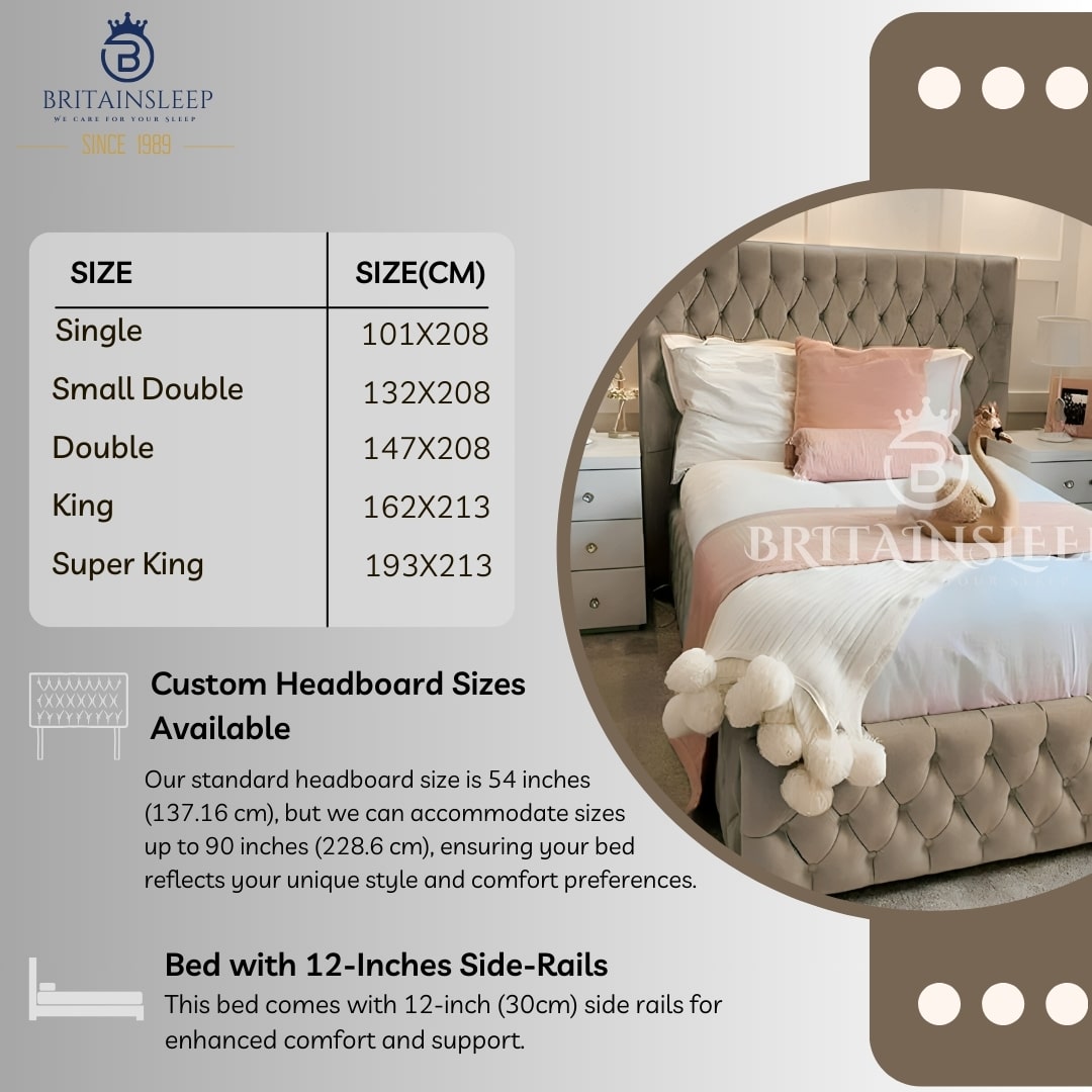 Connell Upholstered Ottoman Storage Bed Britainsleep