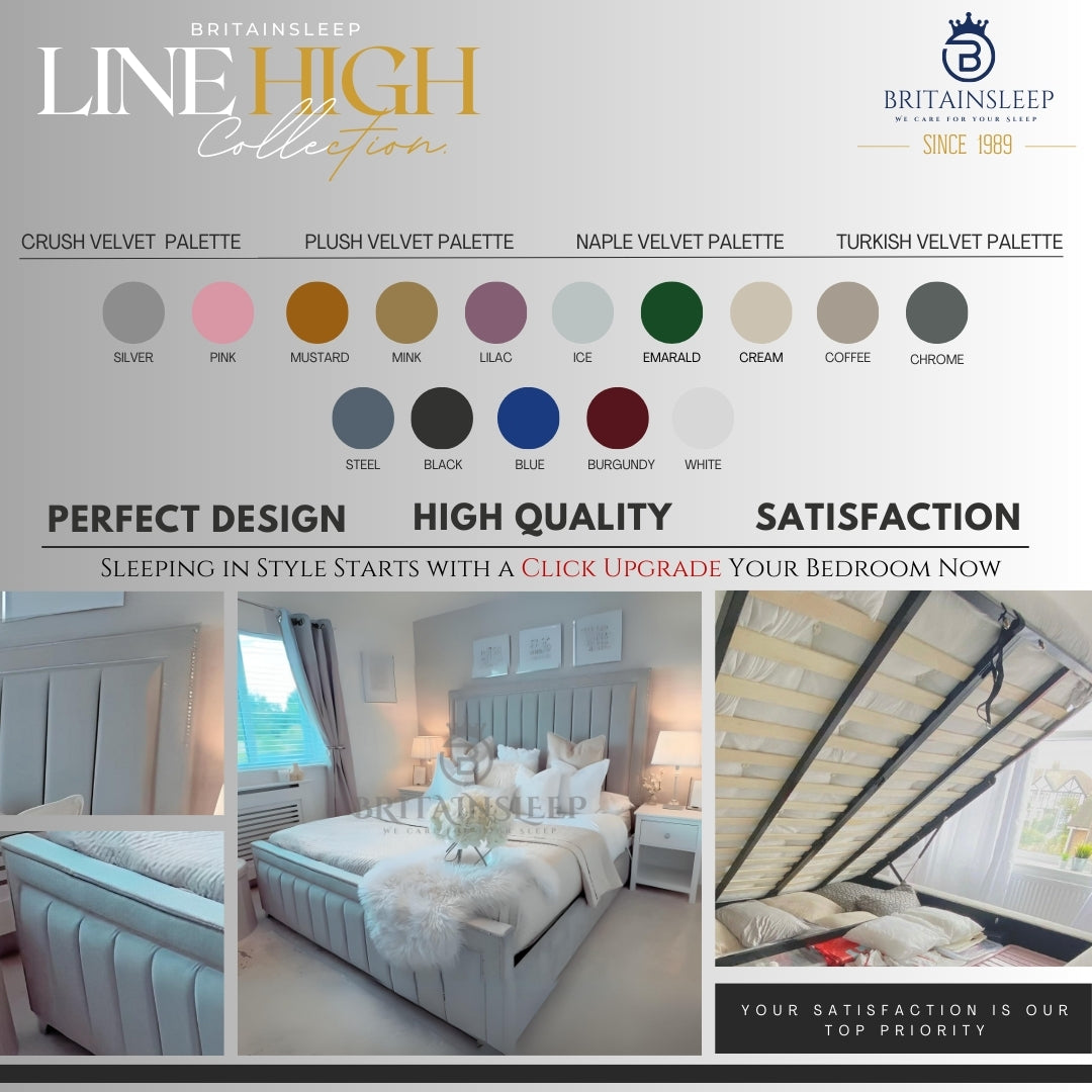 Princess Upholstered Storage Option Bed Frame Britainsleep