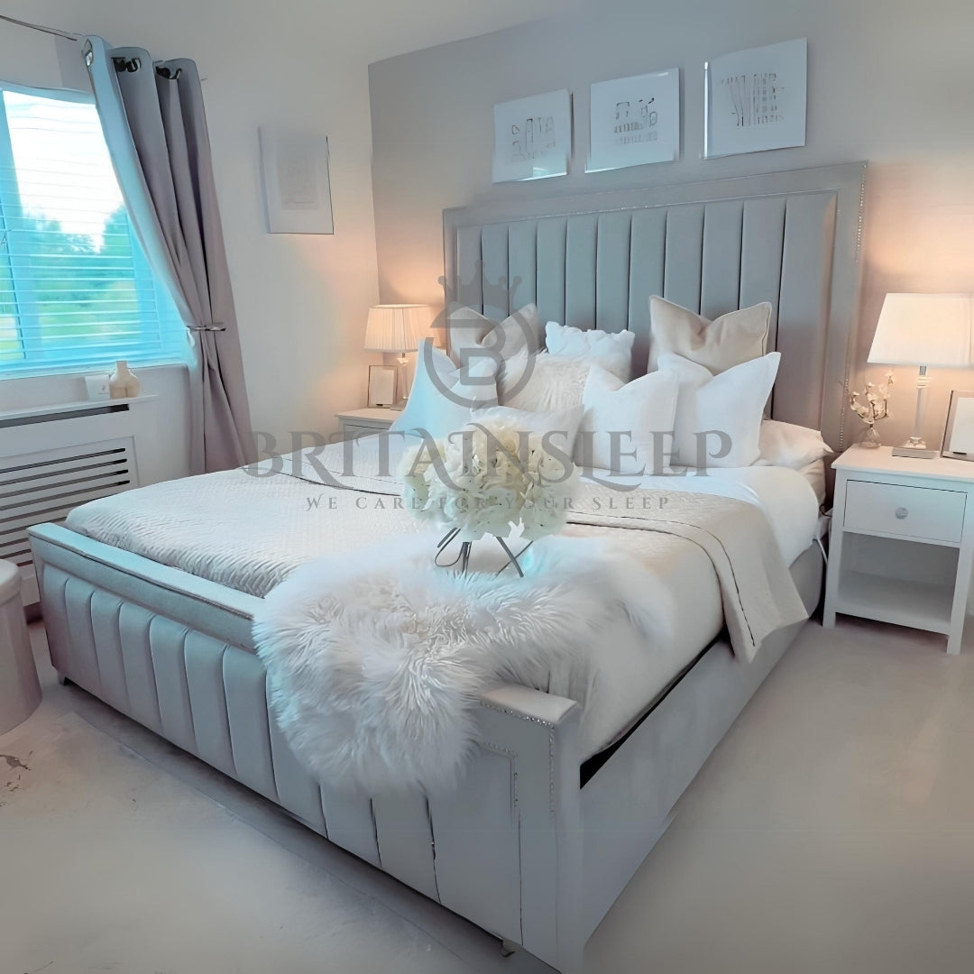 Princess Upholstered Storage Option Bed Frame Britainsleep
