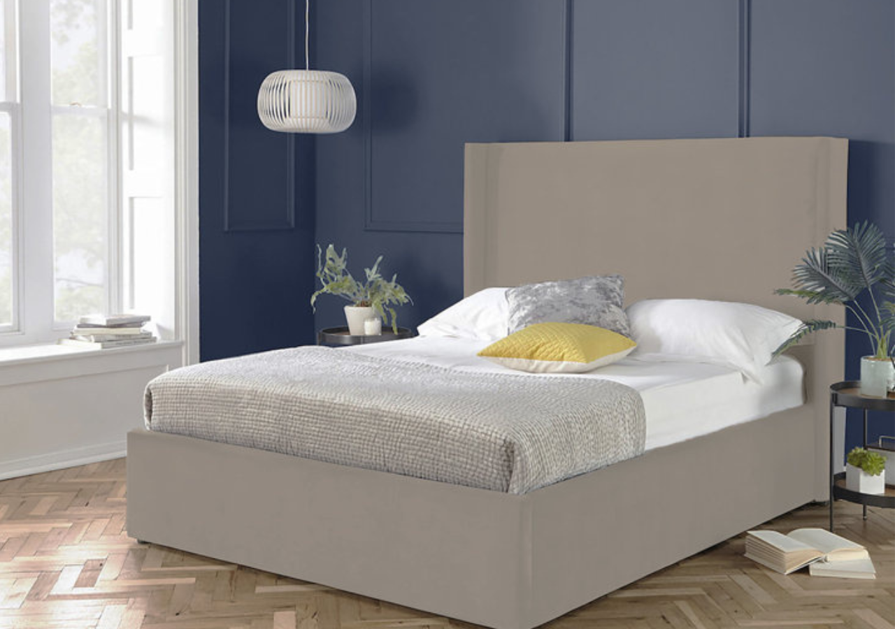 Plain Wing Line Ottoman Upholstered Storage Bed - Additional View 2 | Britain Sleep