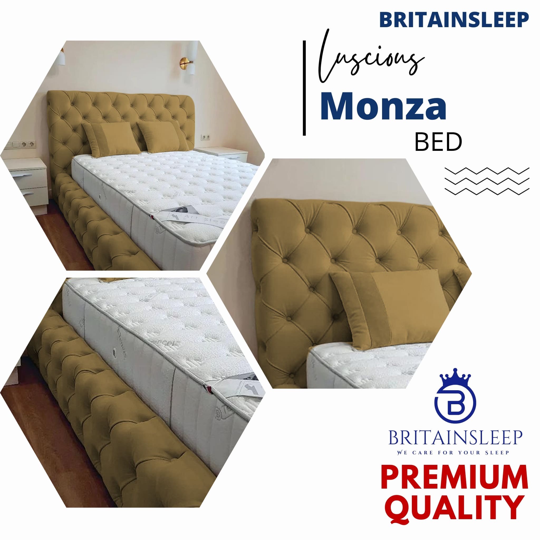 Luxury 50'' Monza Windermere Bespoke Ottoman Upholstered Storage Bed - View 28 | Britain Sleep