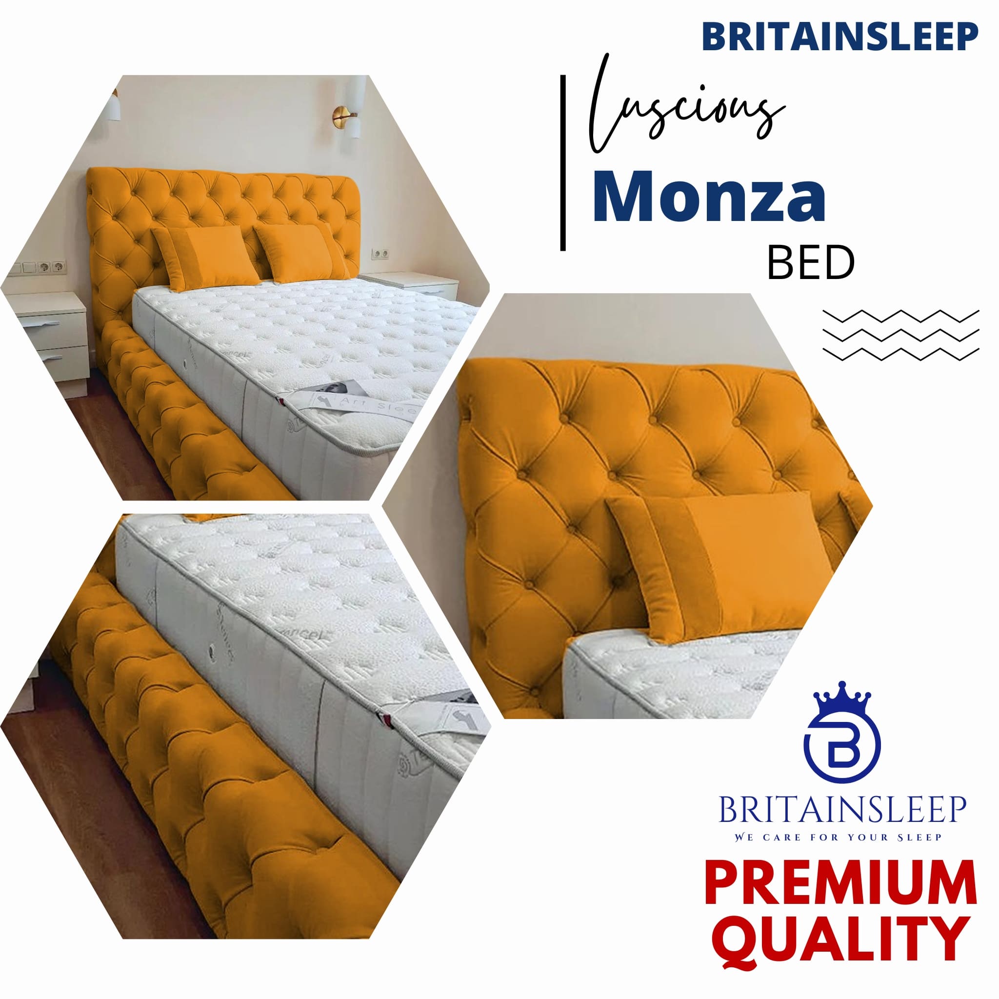 Luxury 50'' Monza Windermere Bespoke Ottoman Upholstered Storage Bed - View 26 | Britain Sleep